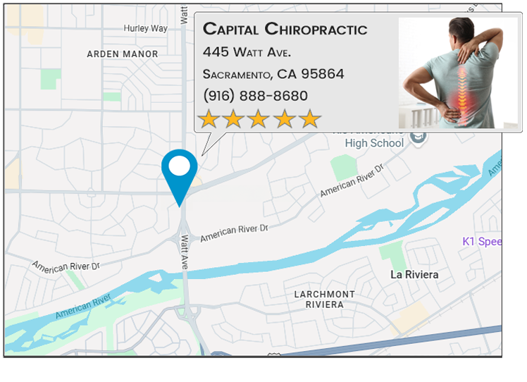 Capital Chiropractic's location on google map